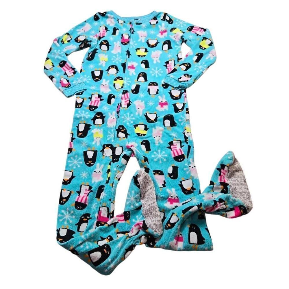 Carters footed penguin Pajamas 6